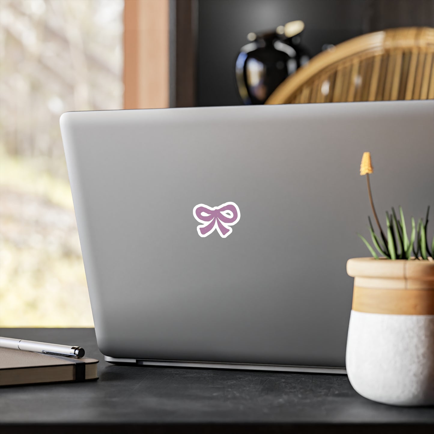 Cute purple bow | Vinyl Kiss-Cut Stickers