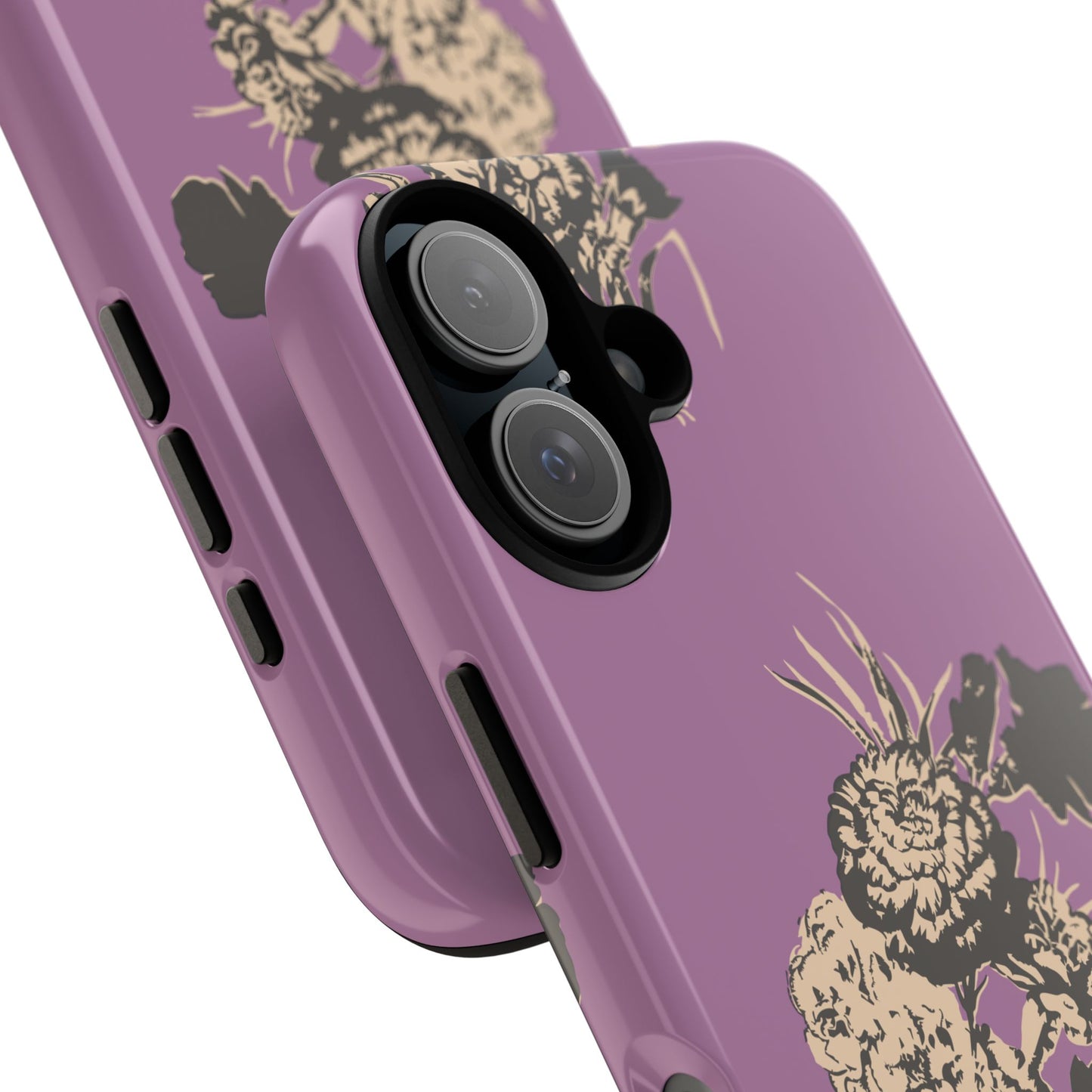 Purple Phone Case with artistic flower