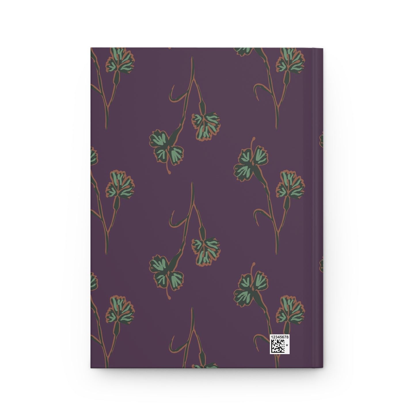 Matte Hardcover Journal, Bold Purple Notebook with Drawn Flowers, Floral Diary for Writing, Gift for Writers, Unique Stationery, Writing
