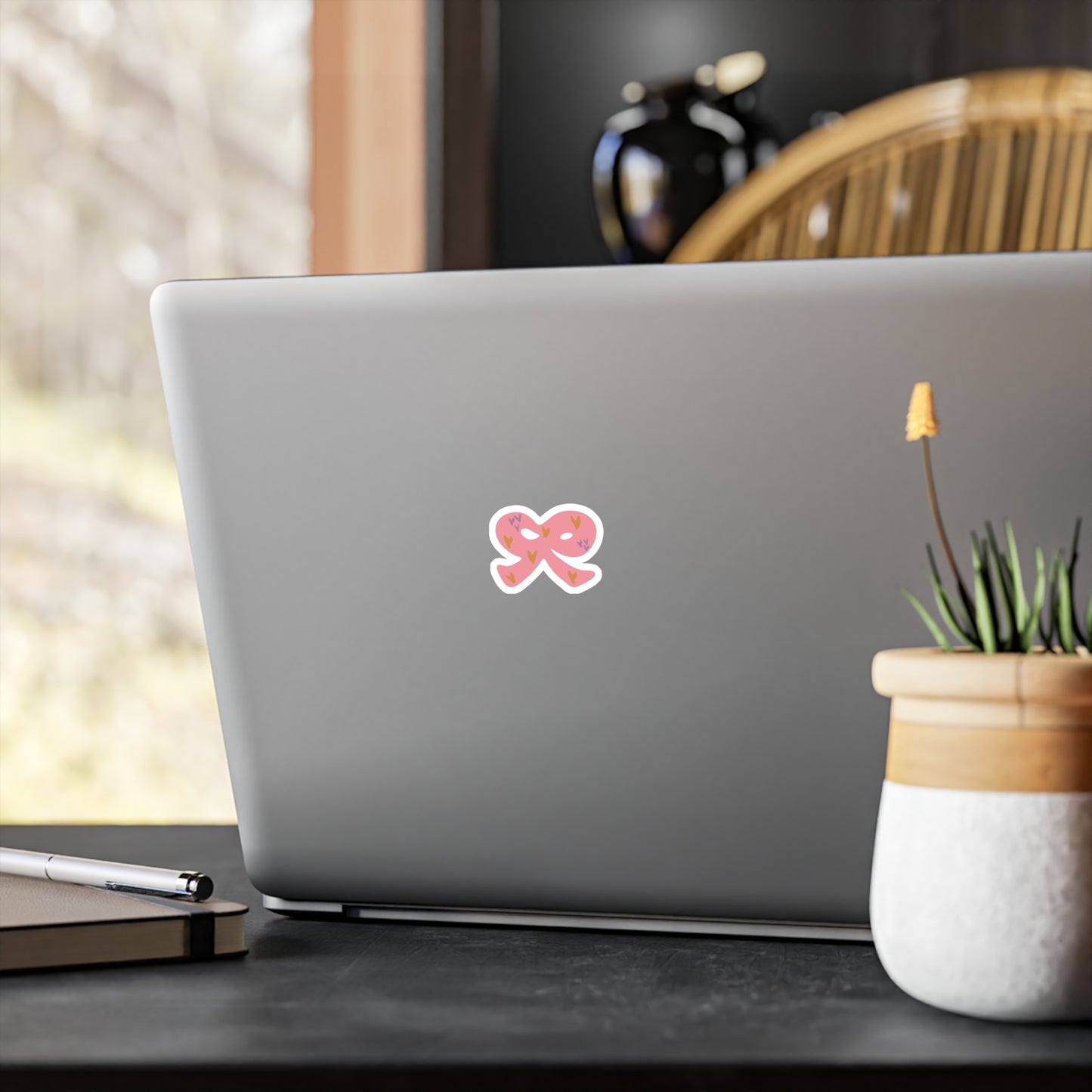 Cute pink bow | Vinyl Kiss-Cut Stickers