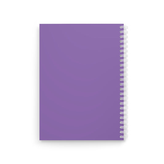 Cute purple handdrawn flowers | Spiral Notebook