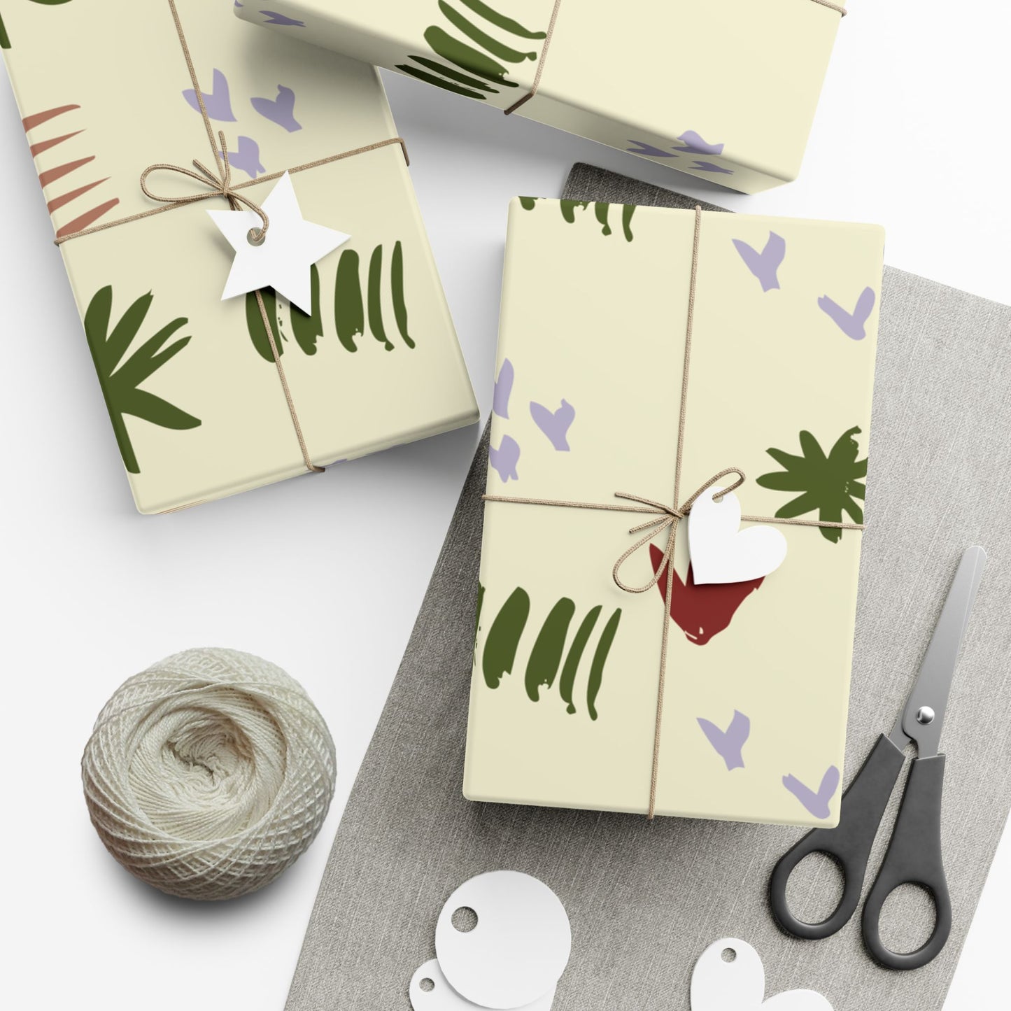 Muted colors, cute and handdrawn | Gift Wrap Papers, Wrapping Paper Roll for Gifts, Present Packaging Supplies, Soft Tones Gift Wrap