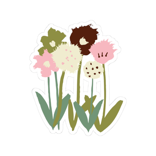 Hand-drawn flowers - Kiss-Cut Stickers