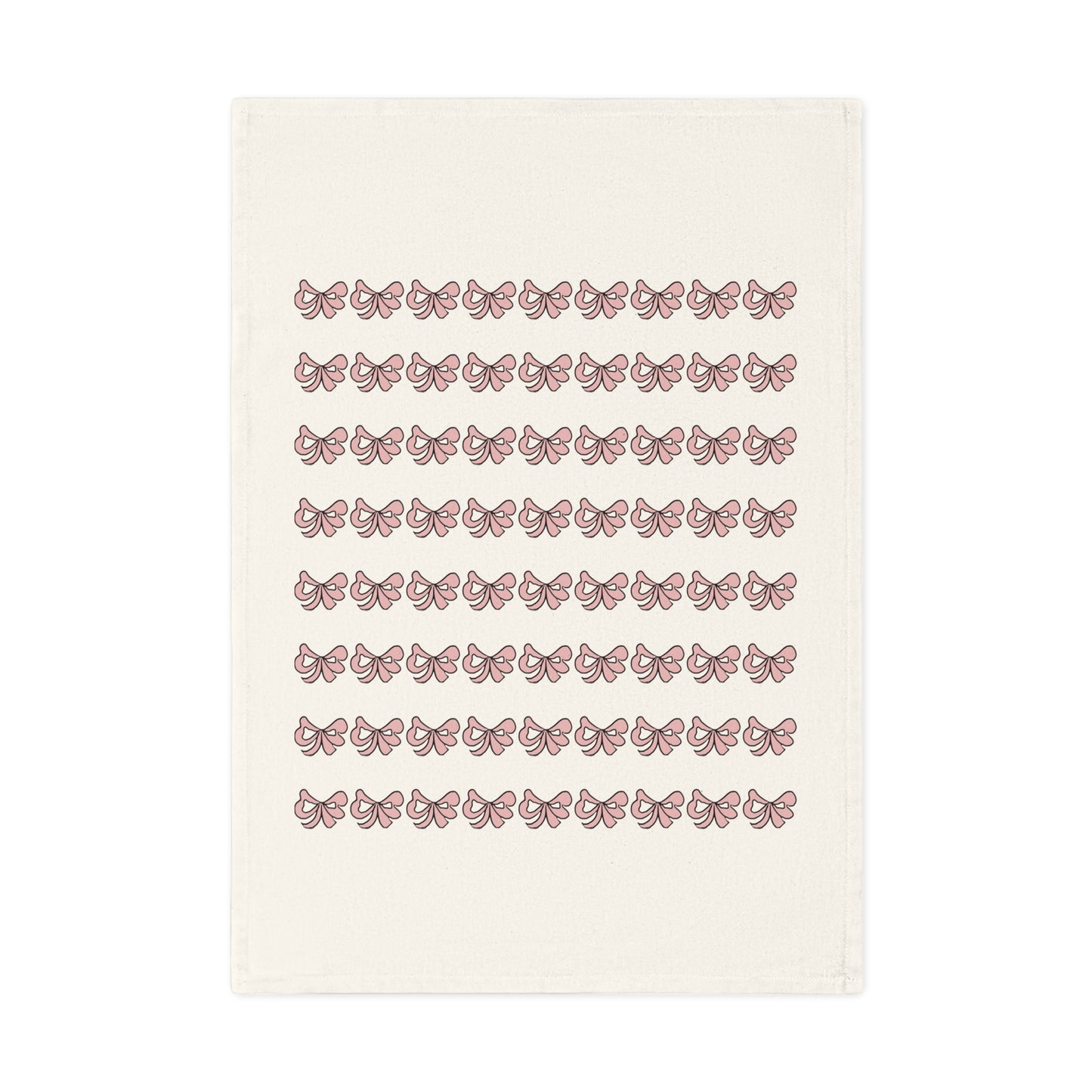 Cute handdrawn pink bows | Cotton Tea Towel