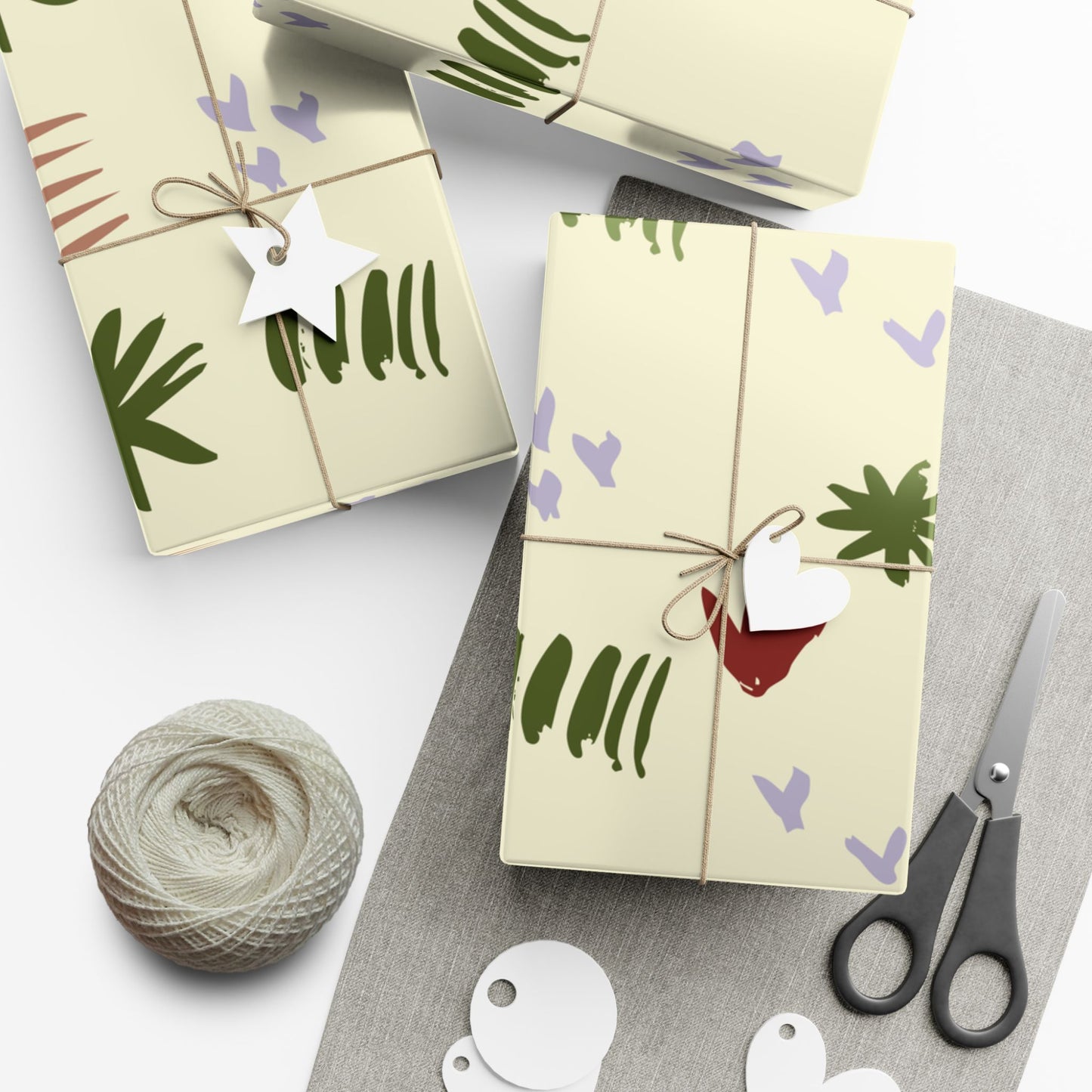 Muted colors, cute and handdrawn | Gift Wrap Papers, Wrapping Paper Roll for Gifts, Present Packaging Supplies, Soft Tones Gift Wrap