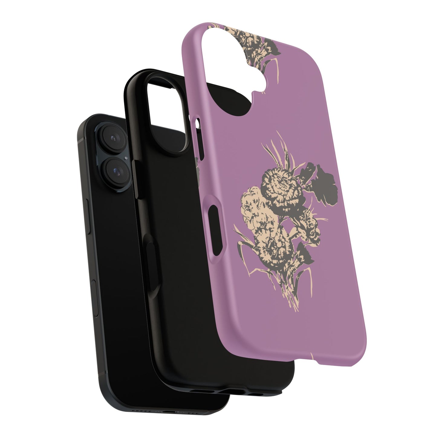 Purple Phone Case with artistic flower