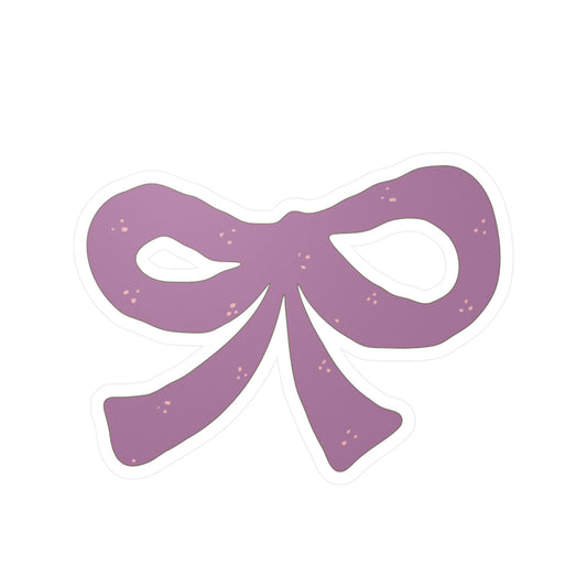 Cute purple bow | Vinyl Kiss-Cut Stickers