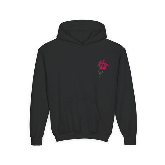 Handdrawn Flower | Youth Heavy Blend Hooded Sweatshirt