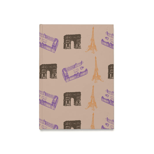 Hardcover Journal with cute Paris print