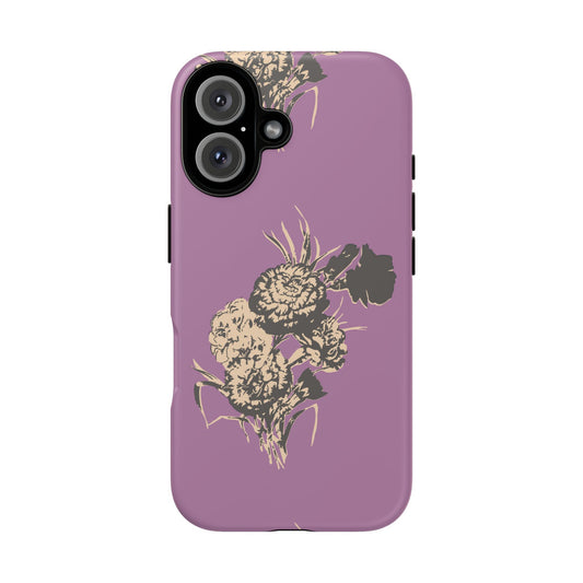 Purple Phone Case with artistic flower