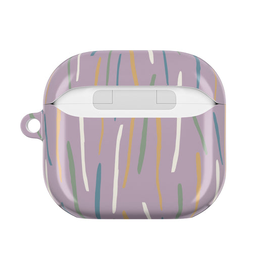 Cute handdrawn stripes AirPod Cases | purple
