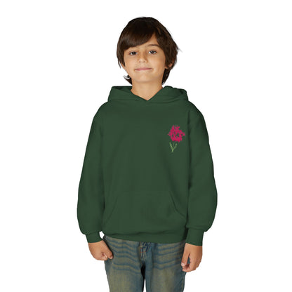 Handdrawn Flower | Youth Heavy Blend Hooded Sweatshirt