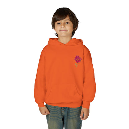 Handdrawn Flower | Youth Heavy Blend Hooded Sweatshirt