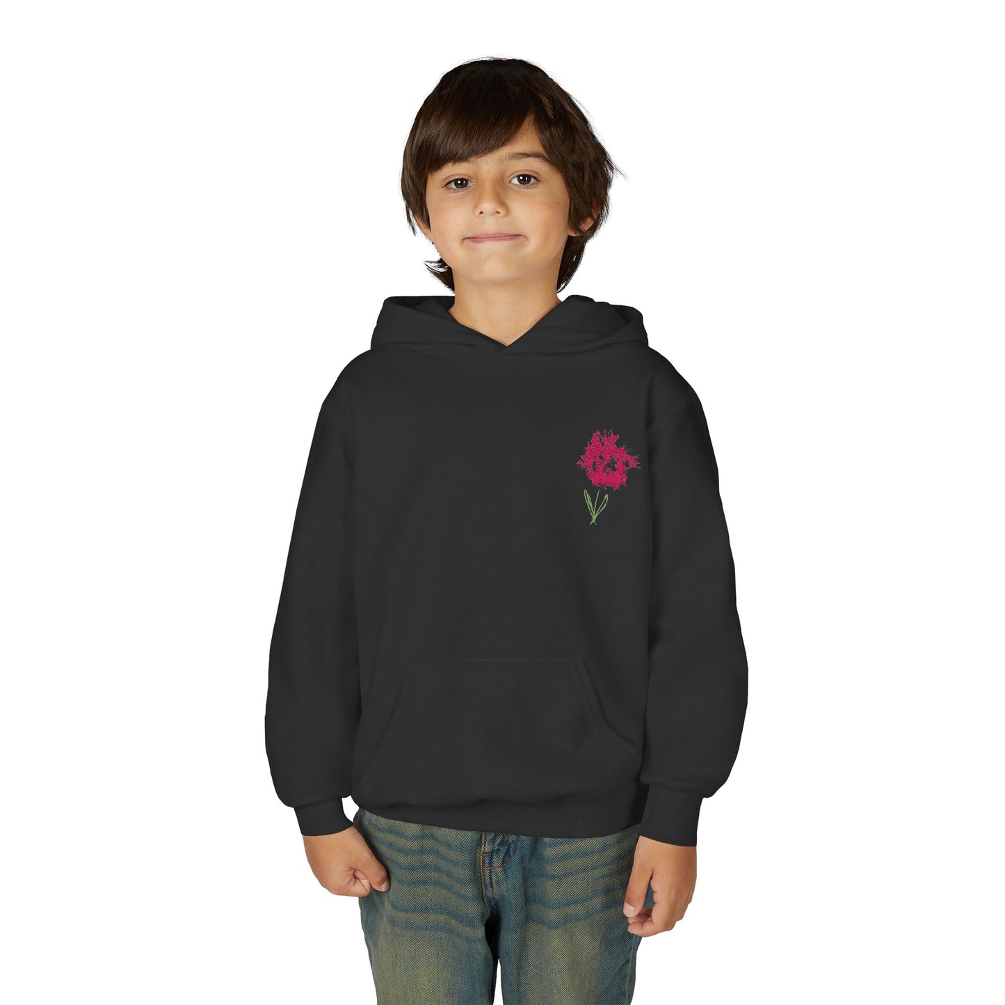 Handdrawn Flower | Youth Heavy Blend Hooded Sweatshirt