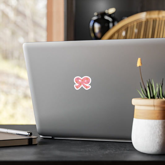 Cute pink bow | Vinyl Kiss-Cut Stickers