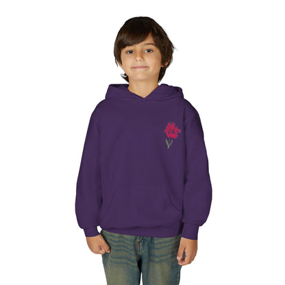 Handdrawn Flower | Youth Heavy Blend Hooded Sweatshirt