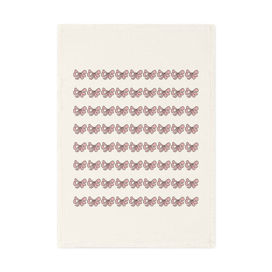 Cute handdrawn pink bows | Cotton Tea Towel