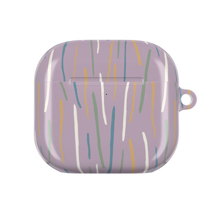 Cute handdrawn stripes AirPod Cases | purple