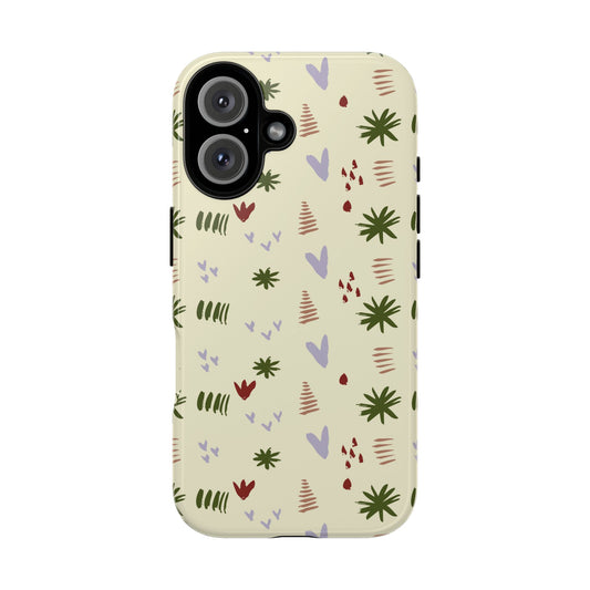 Cute Muted Colors Green Yellow Red, Protective Phone Cover, Stylish Phone Accessories, Unique Gifts for Her