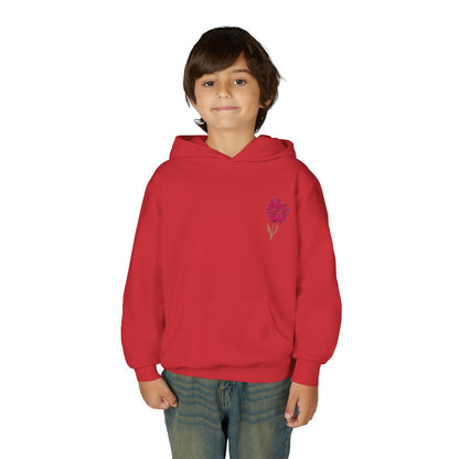 Handdrawn Flower | Youth Heavy Blend Hooded Sweatshirt