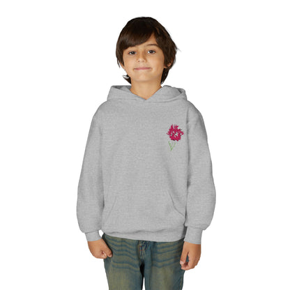 Handdrawn Flower | Youth Heavy Blend Hooded Sweatshirt
