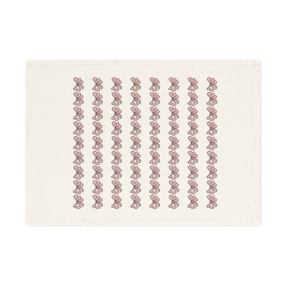 Cute handdrawn pink bows | Cotton Tea Towel