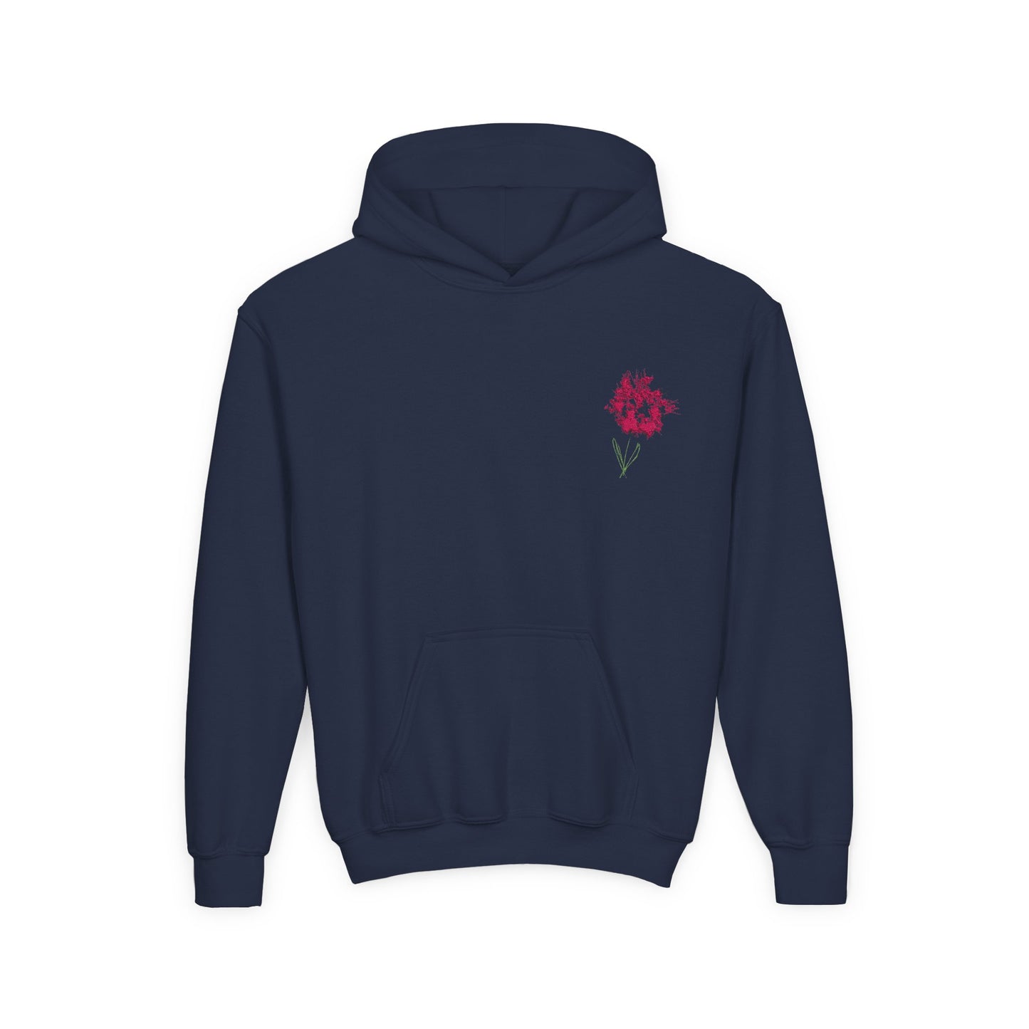 Handdrawn Flower | Youth Heavy Blend Hooded Sweatshirt