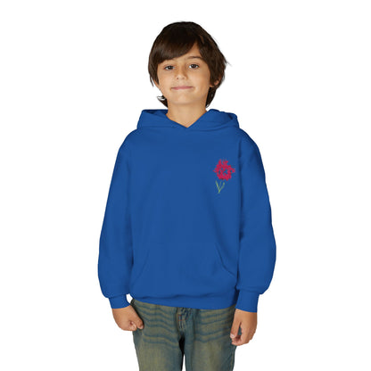 Handdrawn Flower | Youth Heavy Blend Hooded Sweatshirt