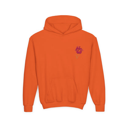 Handdrawn Flower | Youth Heavy Blend Hooded Sweatshirt
