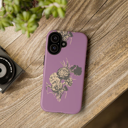 Purple Phone Case with artistic flower