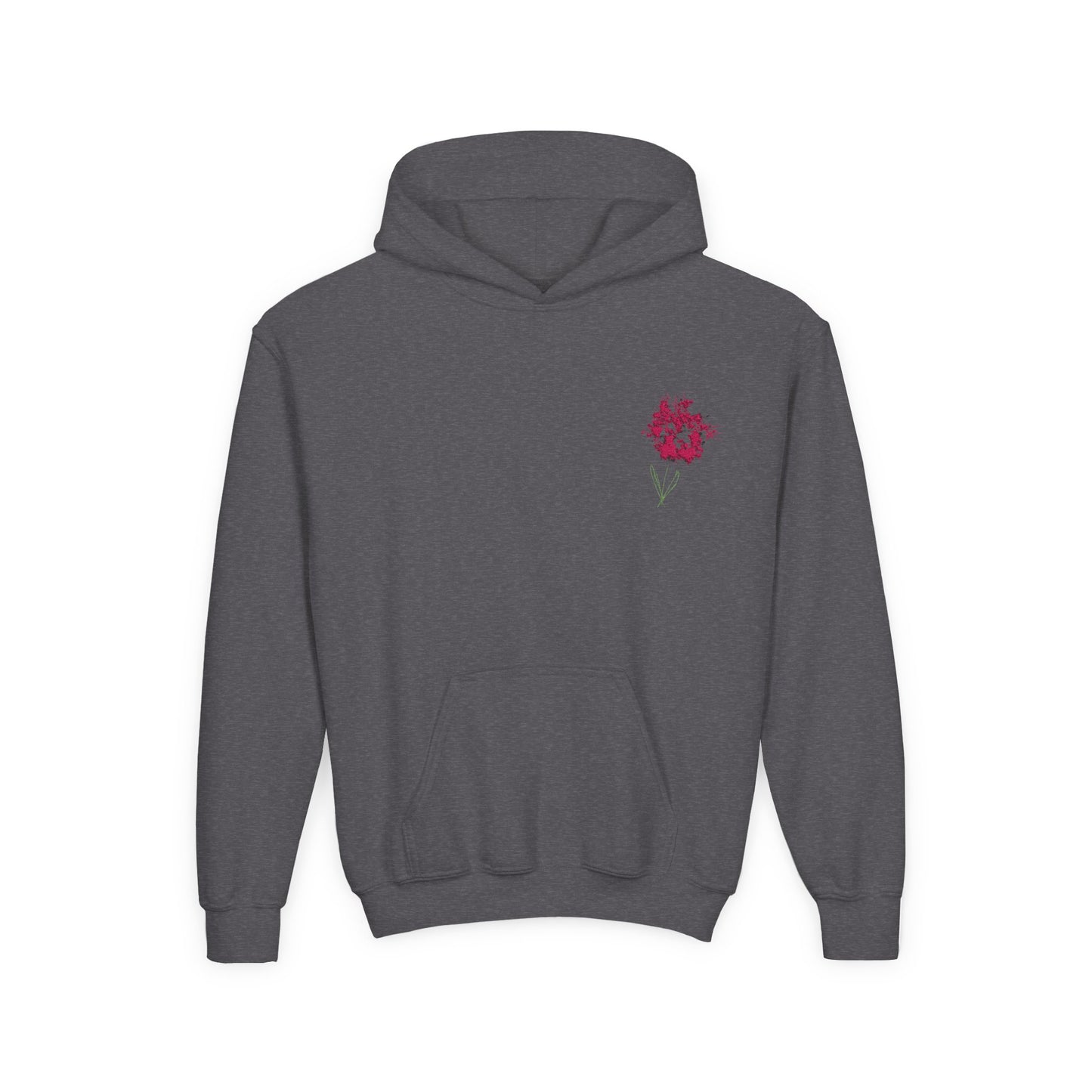 Handdrawn Flower | Youth Heavy Blend Hooded Sweatshirt