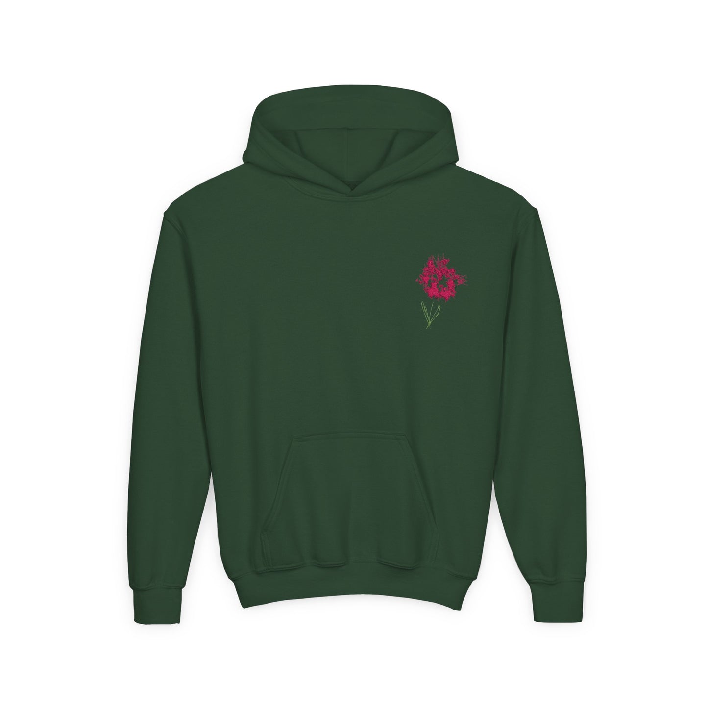 Handdrawn Flower | Youth Heavy Blend Hooded Sweatshirt