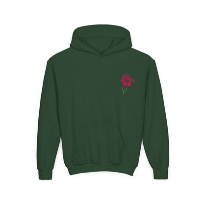 Handdrawn Flower | Youth Heavy Blend Hooded Sweatshirt